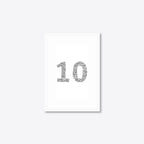 Personalised 10th Anniversary Number Word Art – Classic Layout – Names & Date – A5 – white frame