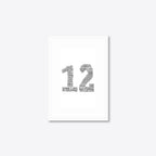 Personalised 25th Silver Anniversary Number Word Art – Names & Date – A5 – white frame