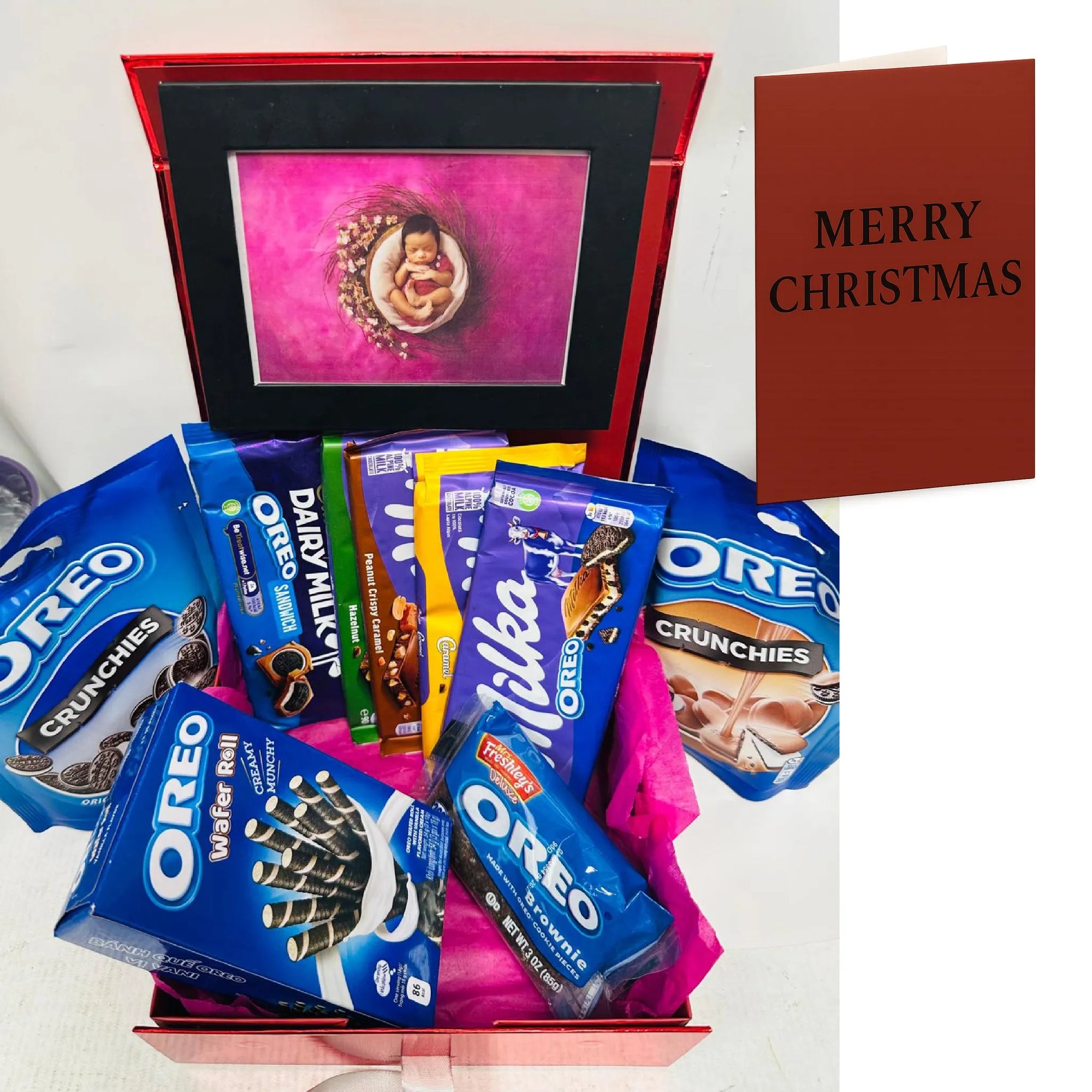 Personalised Chocolate Hamper – Oreo Edition | Birthday Gift | Christmas Hamper | Custom Message Gift Box