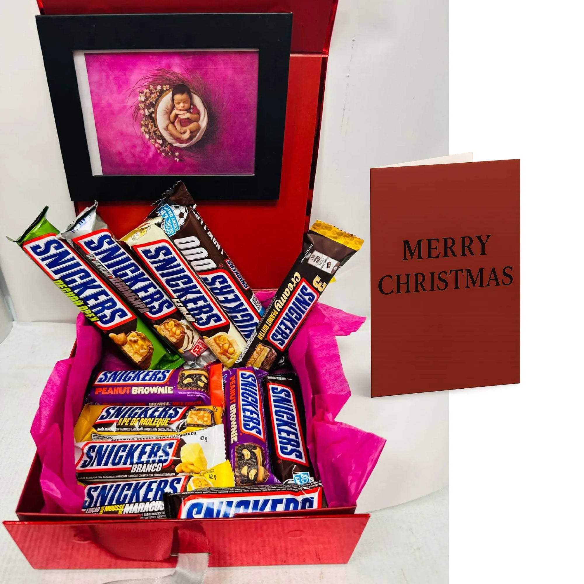 Personalised Chocolate Hamper – Snickers Mix | Birthday Gift | Christmas Chocolate Hamper | Custom Message Box