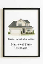 personalised wedding vows print custom photo names date wall art gift for couples