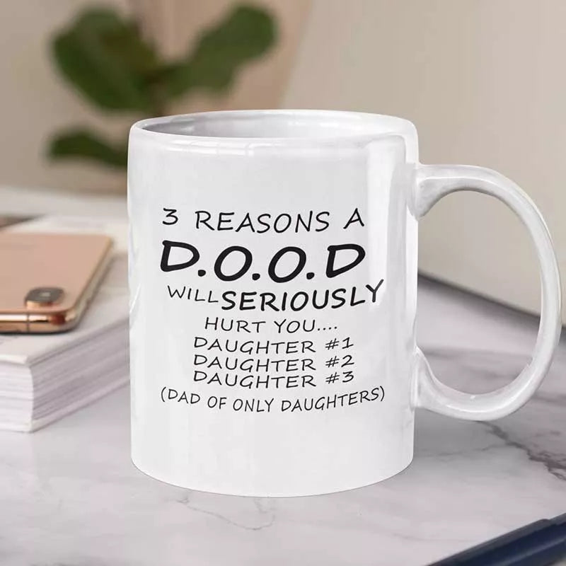 personalised dad of only daughters mug funny father’s day gift
