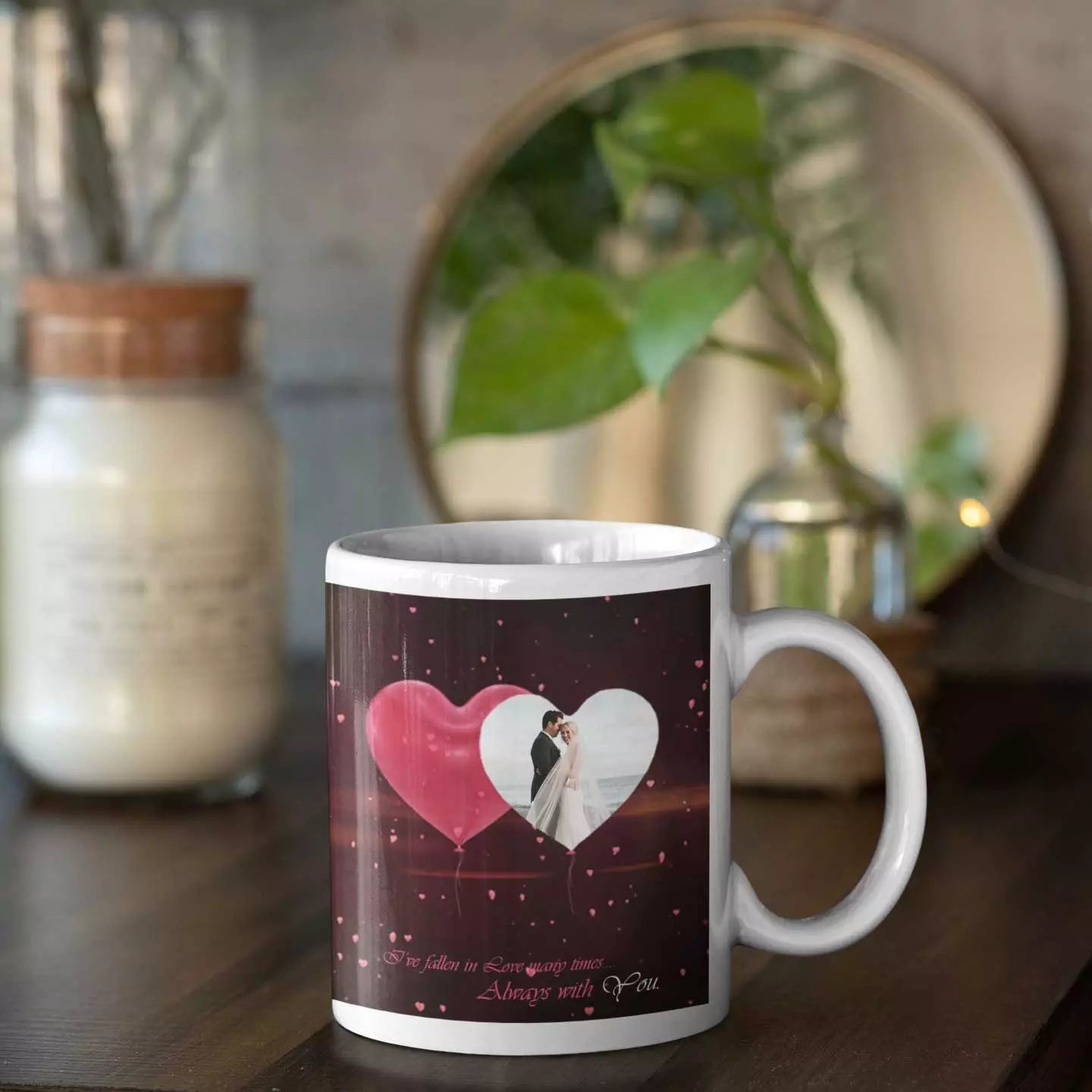 Personalised Made for Each Other mug with custom names and romantic message for Valentine’s Day
