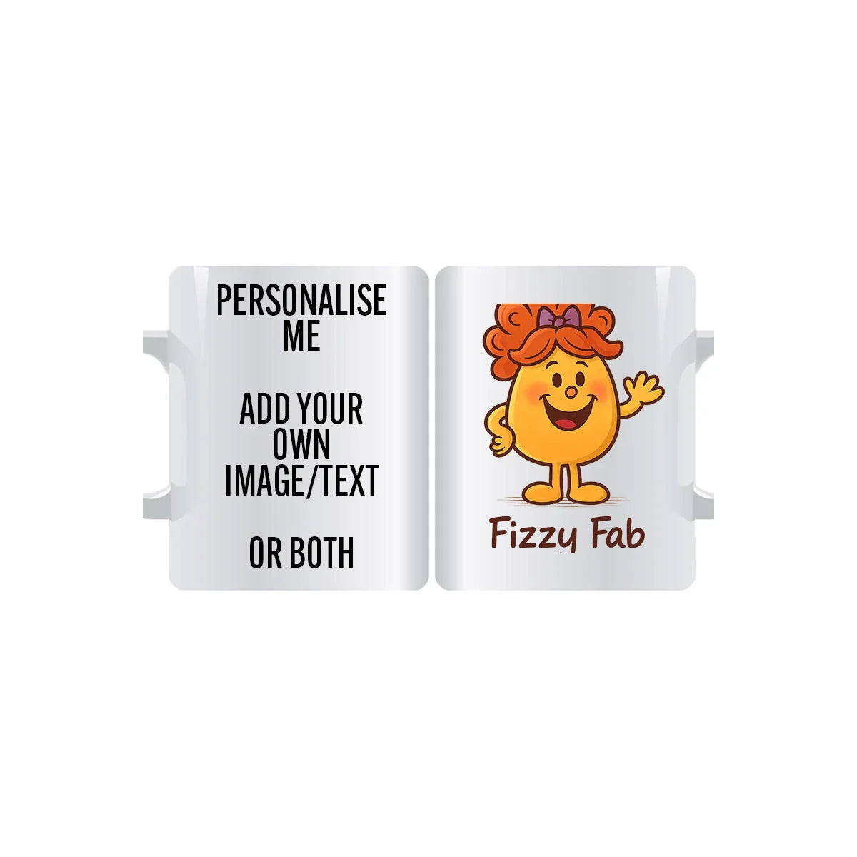 "Fizzy Fab custom mug – Miss Fabulous character personalised coffee cup gift"