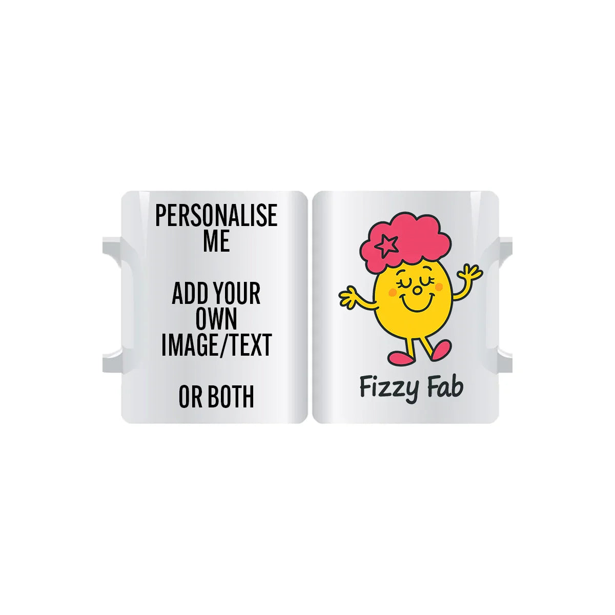 "Fizzy Fab personalised mug – bubbly fun character custom coffee cup gift"