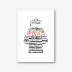 Personalised Graduation Word Art Frame (A5–A1 & Square) – Add Name & Year – Black or White