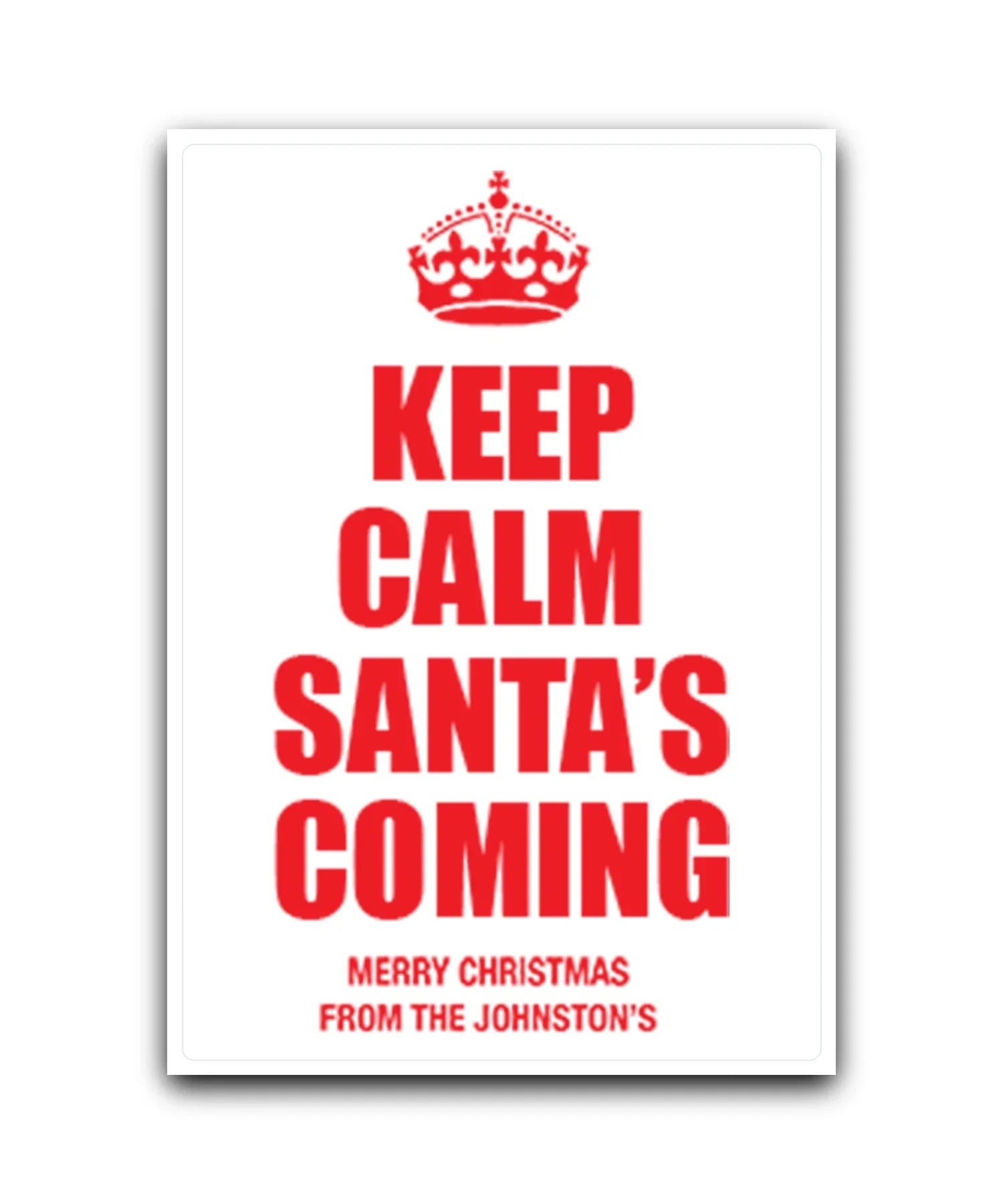 Personalised Christmas card—Personalised red Christmas card background for festive greetings