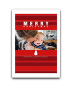 Photo upload personalised Christmas card (red)—Personalised photo Christmas card with red festive slogan and tree design – custom holiday greeting