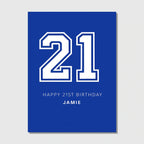 Personalised 21st birthday card folded design – Get Personalised Gifts