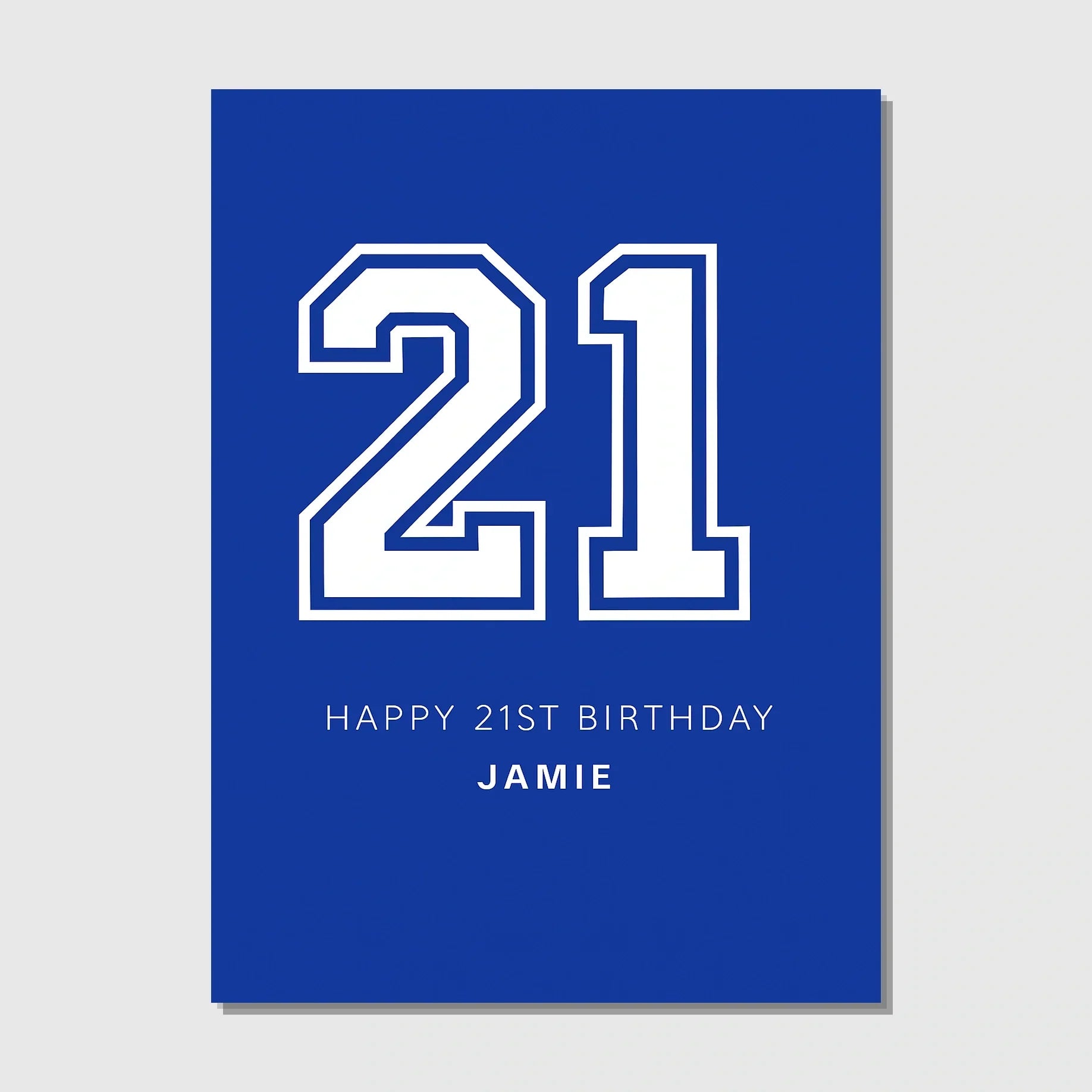 Personalised 21st birthday card folded design – Get Personalised Gifts