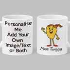 Miss Twiggy Personalised Mug – Waving Pose | Funny Character Gift