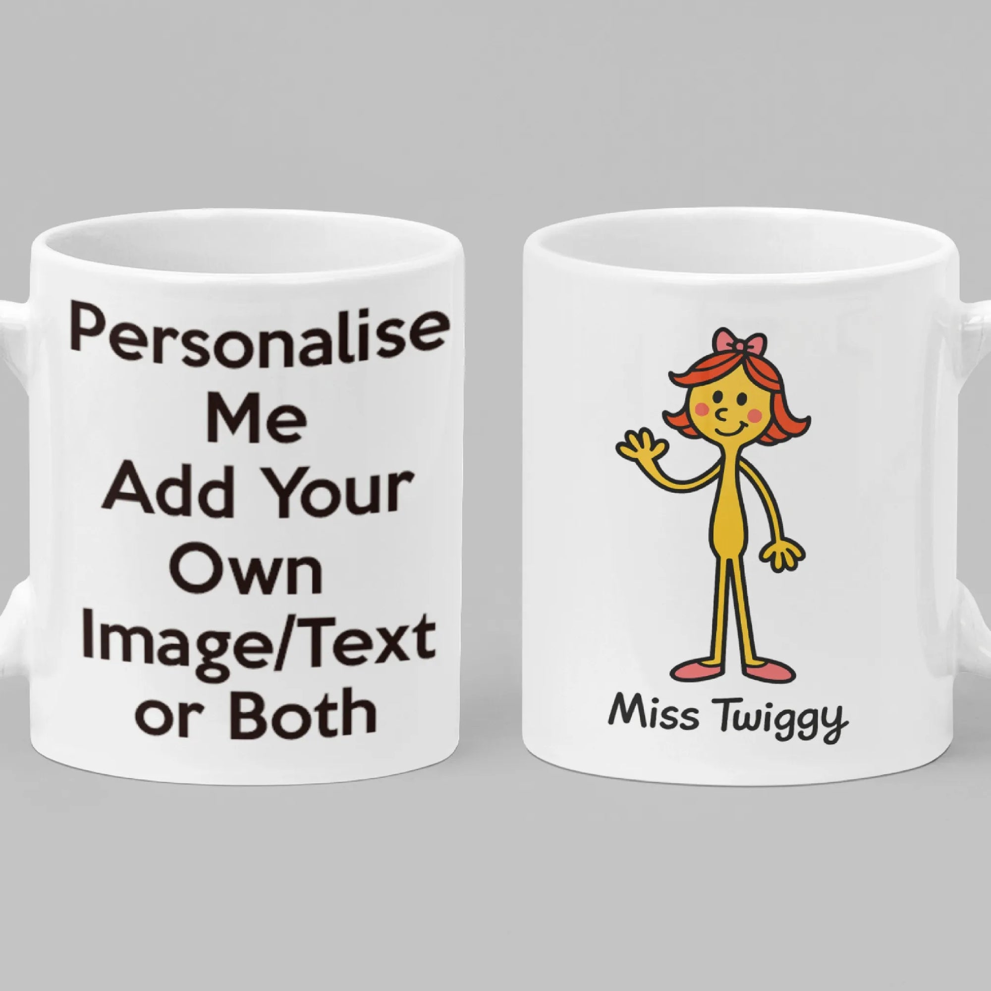 Miss Twiggy Personalised Mug – Bow & Bob | Funny Character Gift