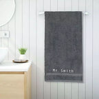 personalised towel embroidered with custom name
