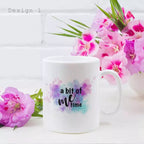 Personalised A Bit of Me Time Mug featuring its printed design on a ceramic mug for Mother's Day