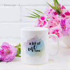 Personalised A Bit of Me Time Mug featuring its printed design on a ceramic mug for Mother's Day