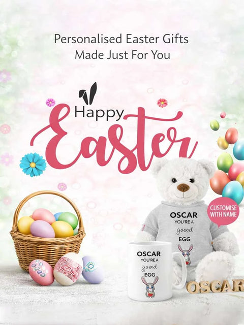 Personalised Easter Gifts with custom names, pictures or message.