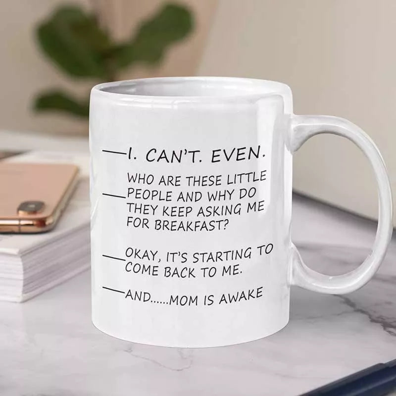 Personalised I Can't Even Mum Is Awake funny mug gift for mum novelty coffee mug UK