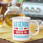 Personalised Legends Are Born in Your Month birthday mug