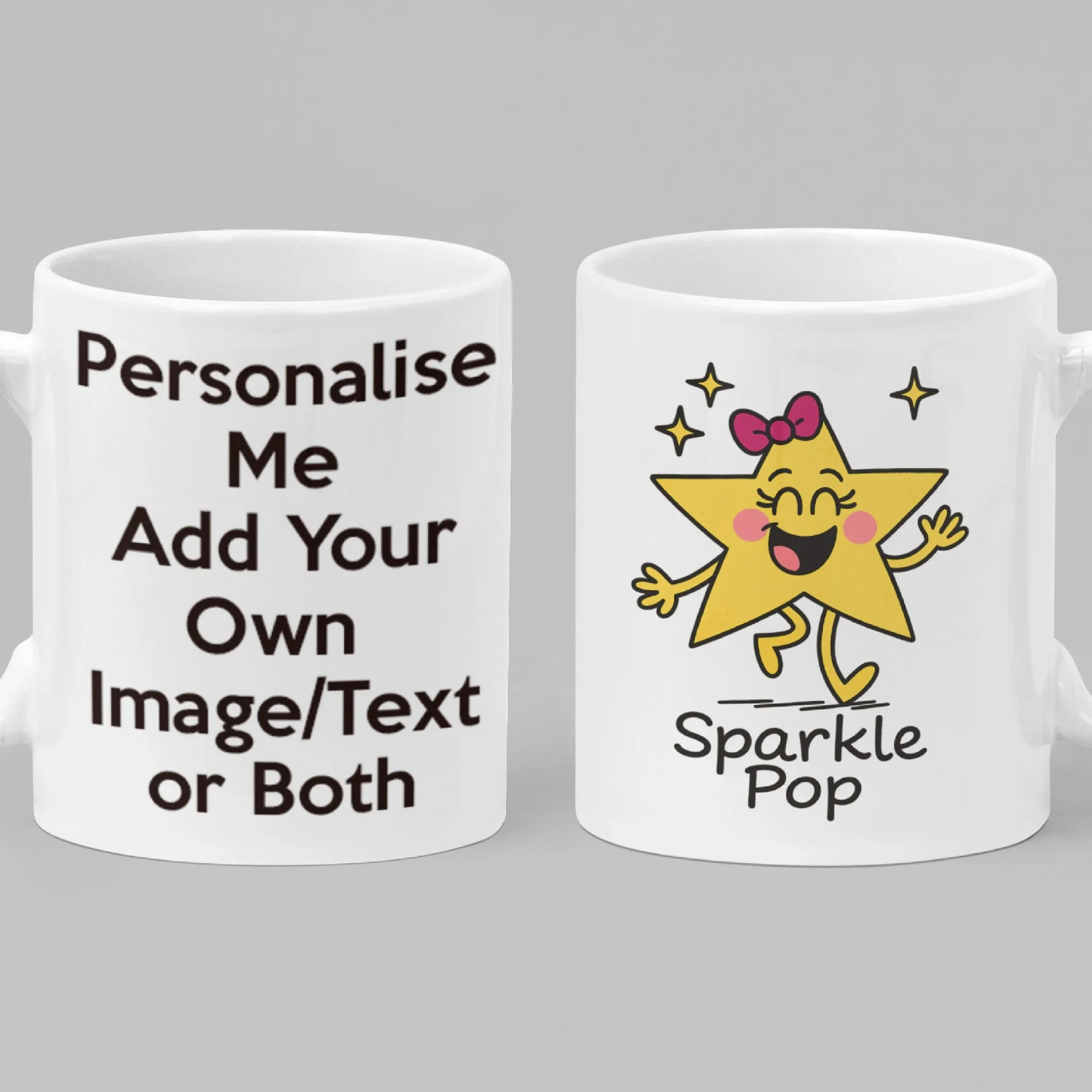 Funny star character personalised mug — great as birthday mug gift, teacher gift or everyday coffee cup