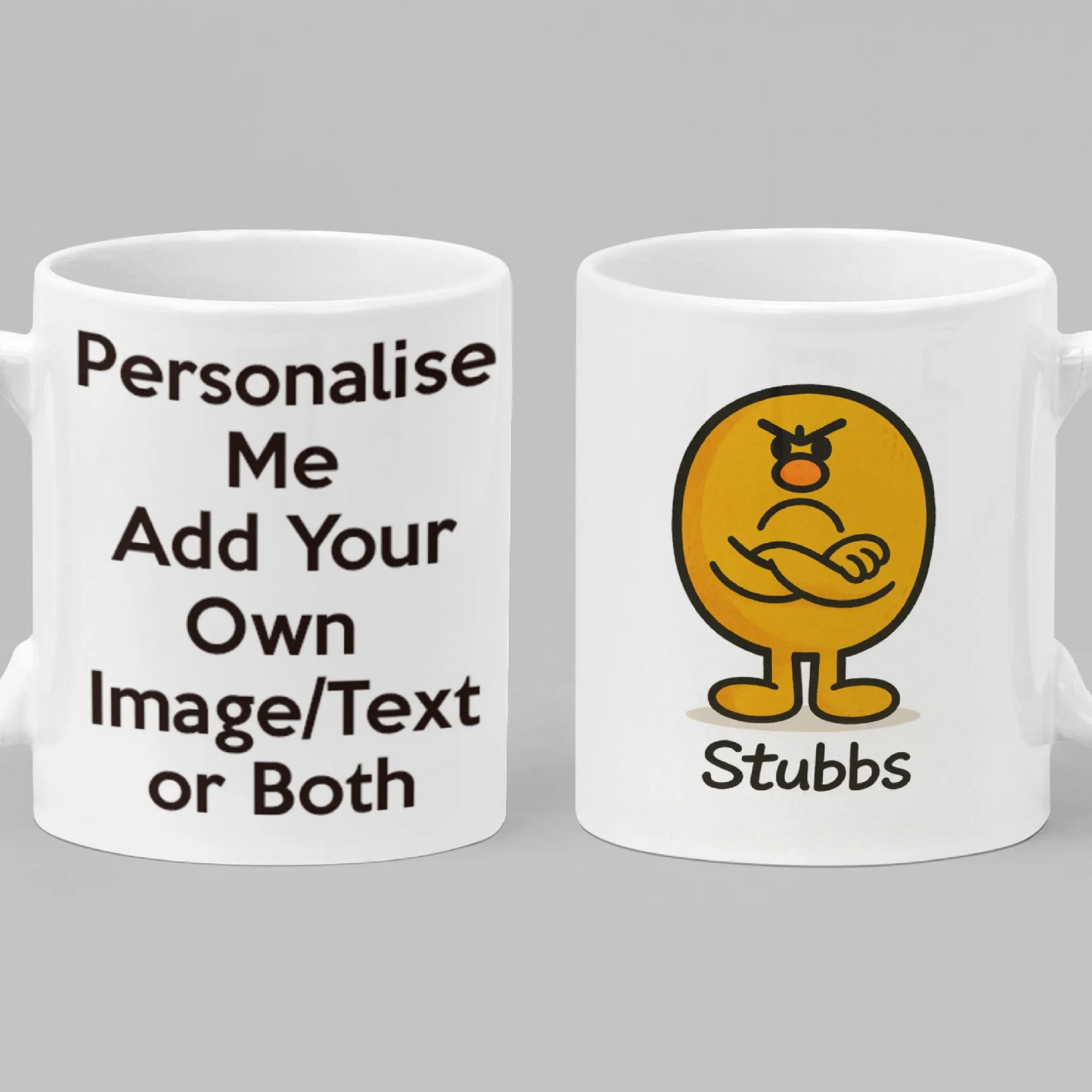 Personalised Stubbs Mug – Funny Custom Coffee Cup for Grumpy or Stubborn