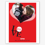 Balloon Heart Photo with LOVE Tag – Personalised Card – personalised Valentine card, custom romantic greeting or anniversary card; make your own unique card.