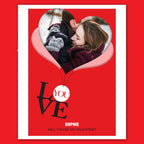  – personalised card design, perfect Valentine card for her or him, romantic customised greeting to make your personalised card unique and memorable.