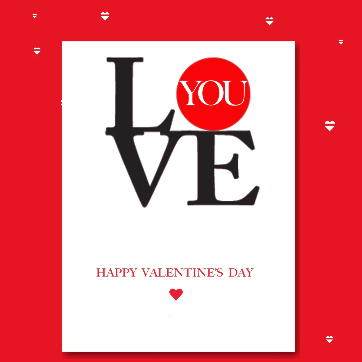  – personalised card design, perfect Valentine card for her or him, romantic customised greeting to make your personalised card unique and memorable.