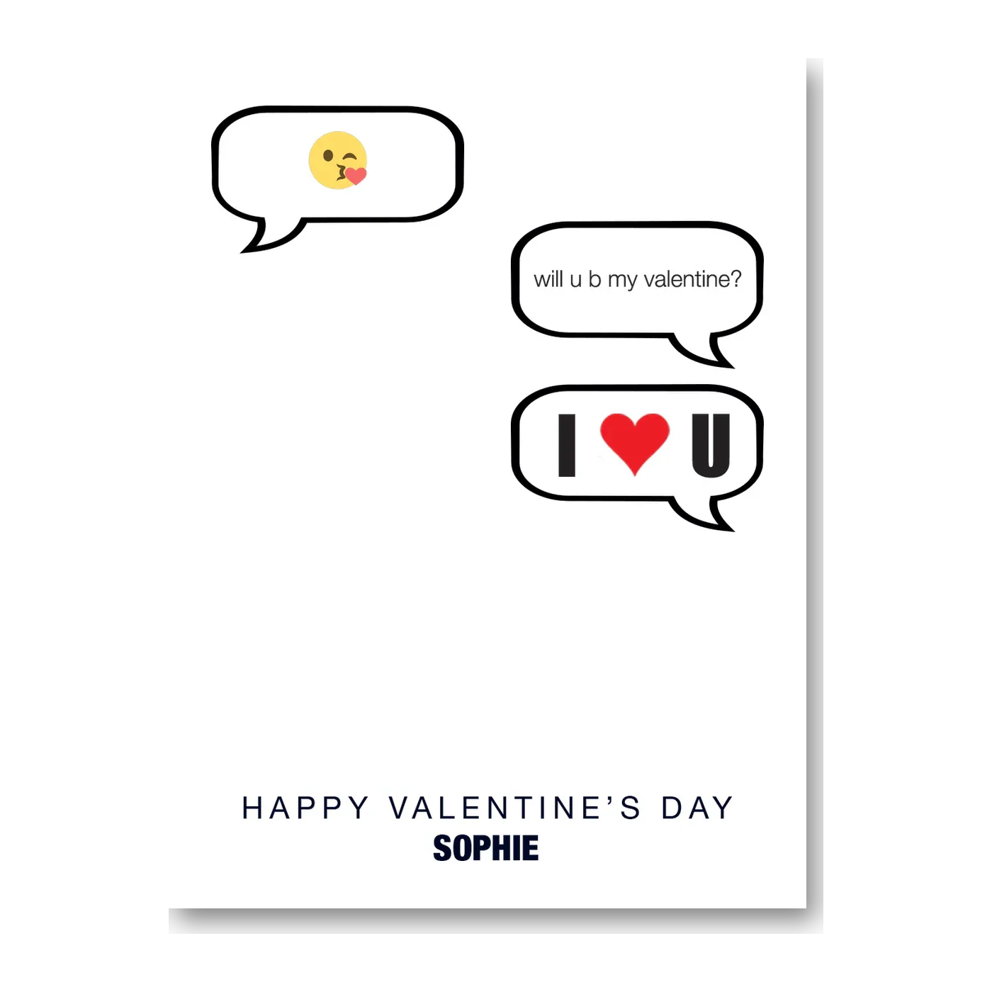  – personalised card design, perfect Valentine card for her or him, romantic customised greeting to make your personalised card unique and memorable.