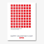 I ❤ YOU Minimal Poster – Personalised Card (Front & Inside) – personalised Valentine card, custom romantic greeting or anniversary card; make your own unique card.