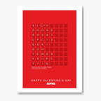 Love Word Scramble Puzzle – Personalised Card (Front & Inside) – personalised Valentine card, custom romantic greeting or anniversary card; make your own unique card.