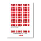  – personalised card design, perfect Valentine card for her or him, romantic customised greeting to make your personalised card unique and memorable.