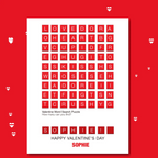  – personalised card design, perfect Valentine card for her or him, romantic customised greeting to make your personalised card unique and memorable.