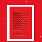  – personalised card design, perfect Valentine card for her or him, romantic customised greeting to make your personalised card unique and memorable.