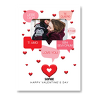  – personalised card design, perfect Valentine card for her or him, romantic customised greeting to make your personalised card unique and memorable.