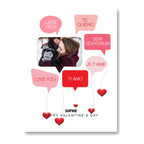  – personalised card design, perfect Valentine card for her or him, romantic customised greeting to make your personalised card unique and memorable.
