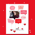  – personalised card design, perfect Valentine card for her or him, romantic customised greeting to make your personalised card unique and memorable.