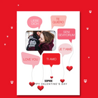  – personalised card design, perfect Valentine card for her or him, romantic customised greeting to make your personalised card unique and memorable.