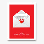 ‘Be Mine’ Open Letter – Personalised Card – personalised Valentine card, custom romantic greeting or anniversary card; make your own unique card.