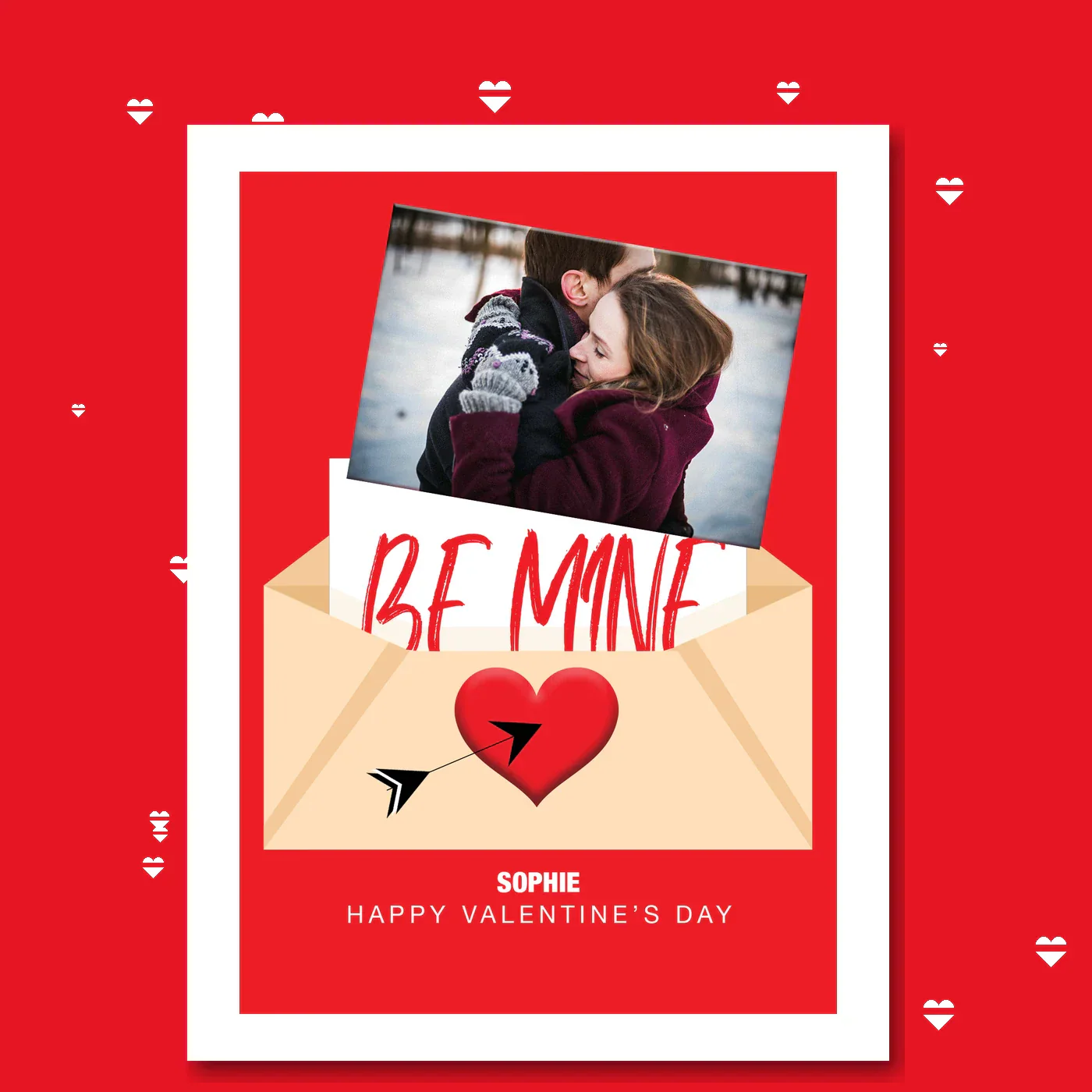 – personalised card design, perfect Valentine card for her or him, romantic customised greeting to make your personalised card unique and memorable.