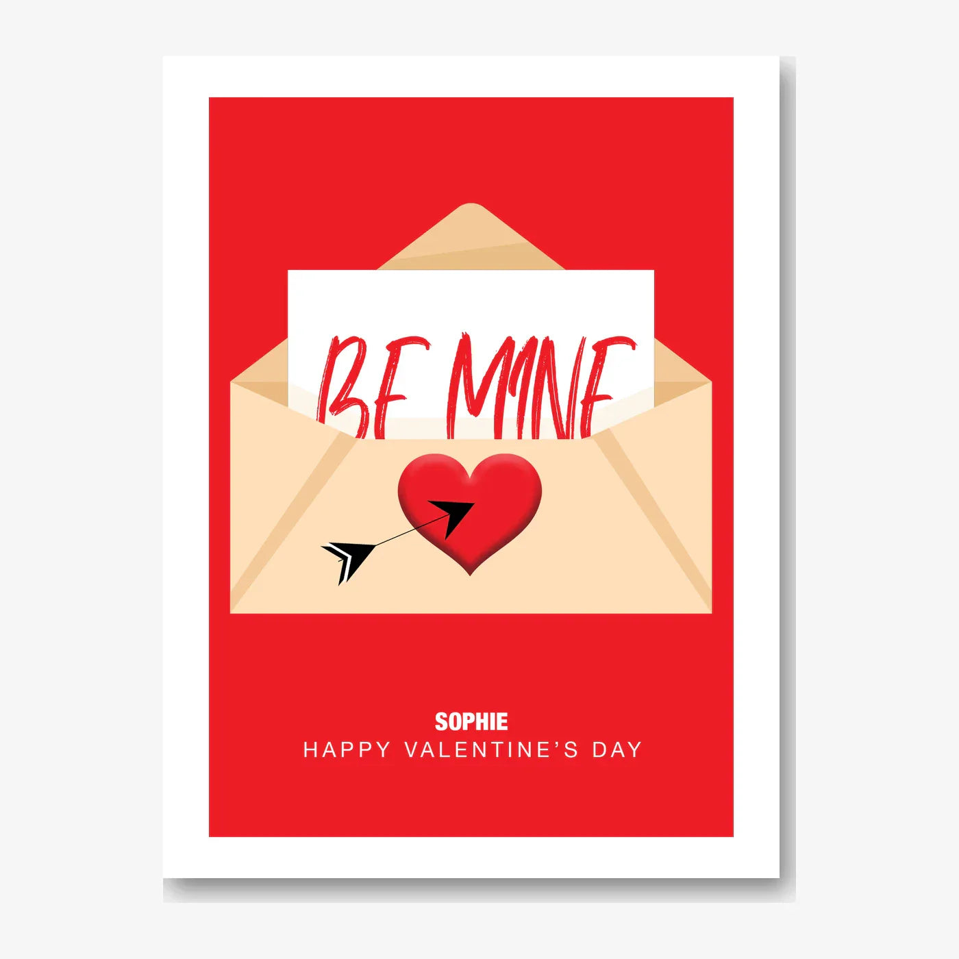 Big LOVE Notes – Personalised Card – personalised Valentine card, custom romantic greeting or anniversary card; make your own unique card.