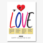 I Heart U Hanging Cards – Photo Collage Personalised Card – personalised Valentine card, custom romantic greeting or anniversary card; make your own unique card.