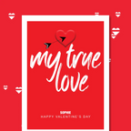  – personalised card design, perfect Valentine card for her or him, romantic customised greeting to make your personalised card unique and memorable.