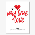 To My Valentine – Personalised Photo Card – personalised Valentine card, custom romantic greeting or anniversary card; make your own unique card.