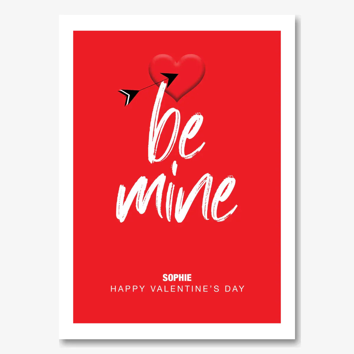 Triple Hearts Hanging Notes – Personalised Card – personalised Valentine card, custom romantic greeting or anniversary card; make your own unique card.