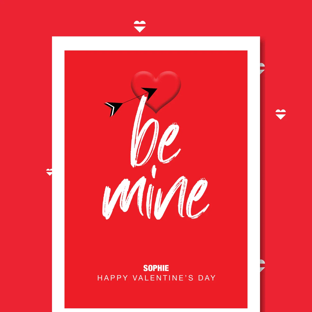  – personalised card design, perfect Valentine card for her or him, romantic customised greeting to make your personalised card unique and memorable.