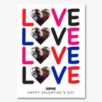 Love Tic-Tac-Toe Hearts – Personalised Card – personalised Valentine card, custom romantic greeting or anniversary card; make your own unique card.
