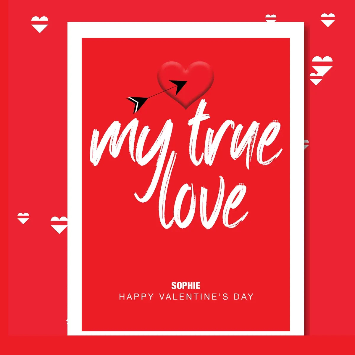  – personalised card design, perfect Valentine card for her or him, romantic customised greeting to make your personalised card unique and memorable.