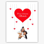 To My Valentine – Personalised Photo Card – personalised Valentine card, custom romantic greeting or anniversary card; make your own unique card.
