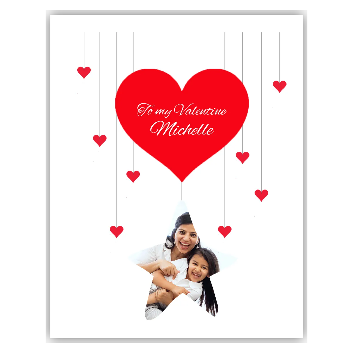  – personalised card design, perfect Valentine card for her or him, romantic customised greeting to make your personalised card unique and memorable.