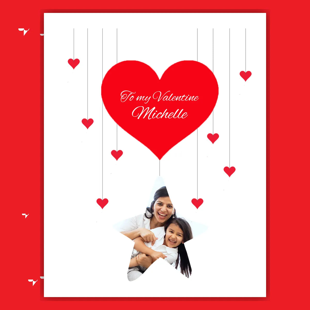  – personalised card design, perfect Valentine card for her or him, romantic customised greeting to make your personalised card unique and memorable.